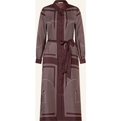 Lilienfels Hemdblusenkleid Aus Seide braun