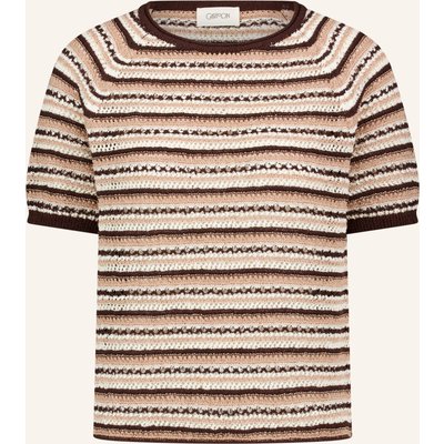 Cartoon Strickshirt braun