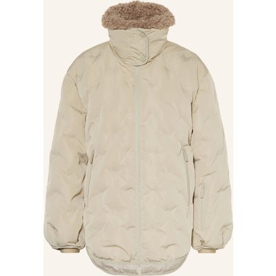 10days Steppjacke Mit Abnehmbarem Kunstfell grau