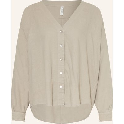 10days Bluse Mit Leinen grau