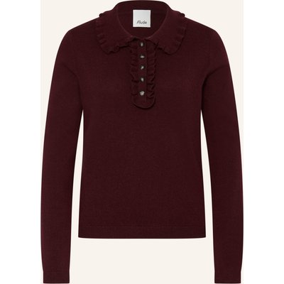 Allude Pullover Mit Cashmere Und Rüschen rot