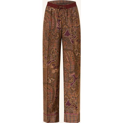 Sem Per Lei Marlenehose Aus Seide braun