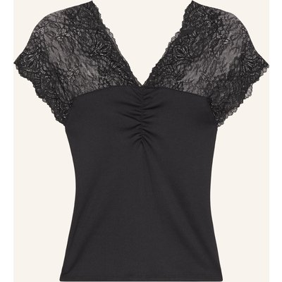 Maje Blusenshirt Mit Spitze schwarz