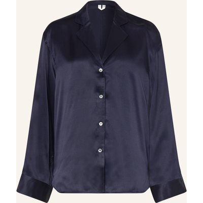Arket Hemdbluse Aus Seide blau