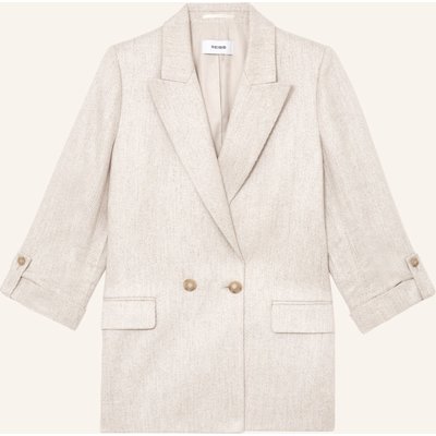 Reiss Blazer Nolah Mit Leinen Und 3/4-Arm beige