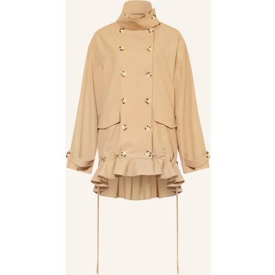 Arakii Trenchcoat Mit Rüschen beige