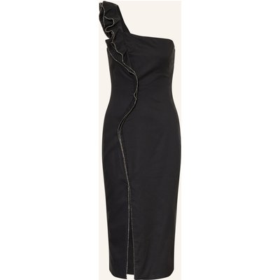 Ba&Sh One-Shoulder-Kleid Silla Mit Schmucksteinen Und Volants schwarz