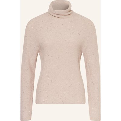 Antonelli Firenze Rollkragenpullover Etruria Mit Pailletten beige