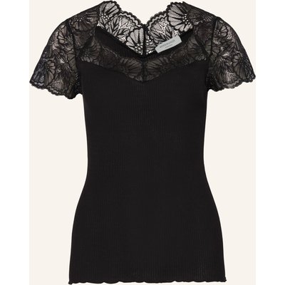 Rosemunde T-Shirt Beatha Mit Seide Und Spitze schwarz