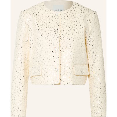 Sandro Blazer Mit Pailetten weiss