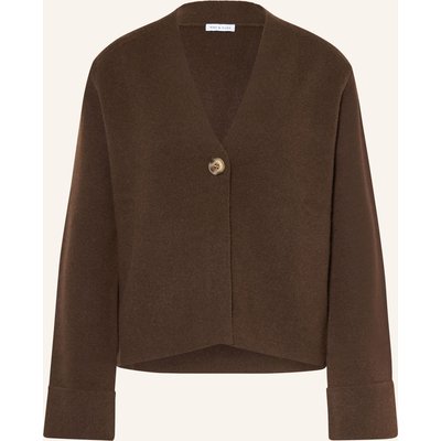 Mrs & Hugs Strickjacke Mit Cashmere braun