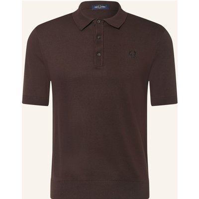 Fred Perry Strick-Poloshirt braun