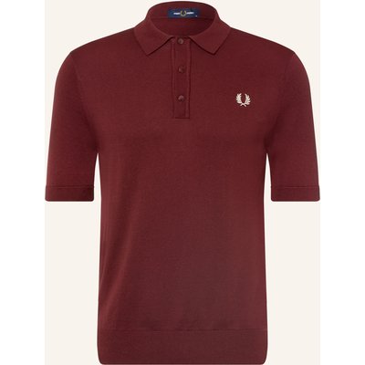 Fred Perry Strick-Poloshirt rot