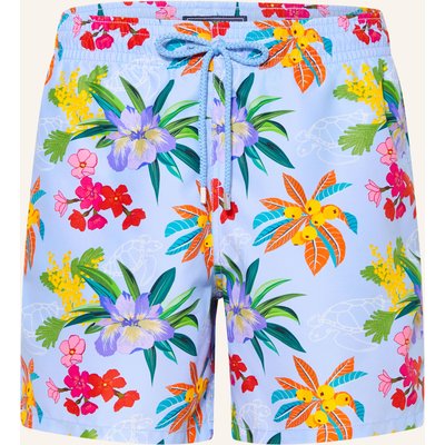 Vilebrequin Badeshorts Garden Turtles blau