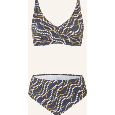 Charmline Bralette-Bikini Interlace Chains Mit Glitzergarn blau