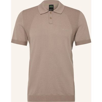 Boss Strick-Poloshirt Momentum Lite Regular Fit beige