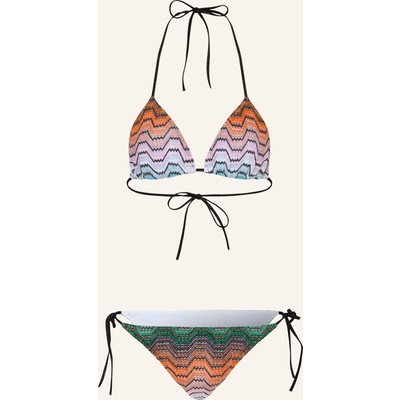 Missoni Triangel-Bikini Mit Glitzergarn gruen