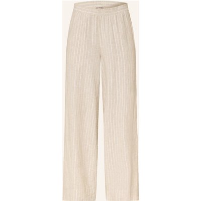Cartoon Marlenehose Mit Glitzergarn beige