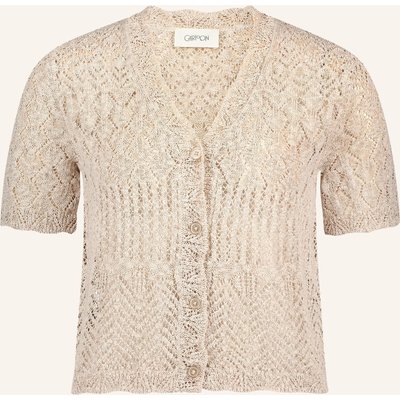 Cartoon Strickjacke beige