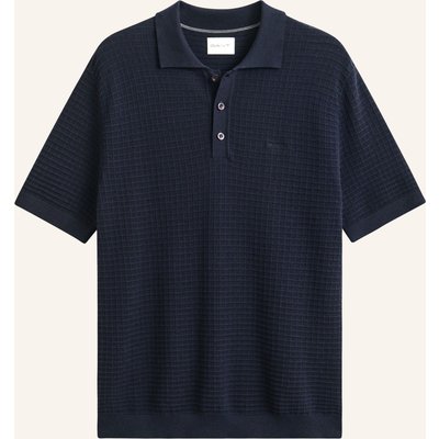 Gant Strick-Poloshirt blau
