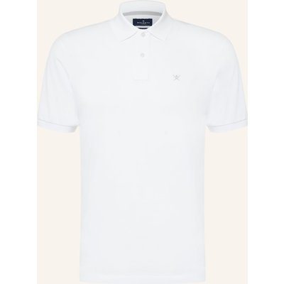Hackett London Piqué-Poloshirt Slim Fit weiss