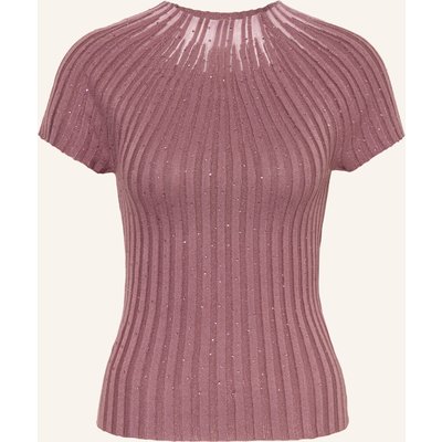 Guess Strickshirt Mit Schmucksteinen lila
