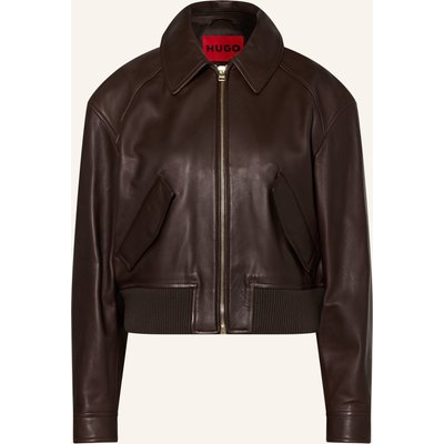 Hugo Lederjacke Laceila braun