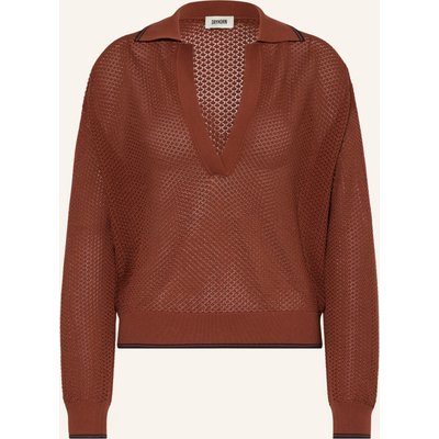 Drykorn Strick-Poloshirt Jorgia braun