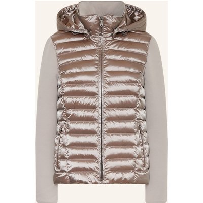 Wellensteyn Steppjacke Italy Combi Italco Im Materialmix Mit Abnehmbarer Kapuze beige