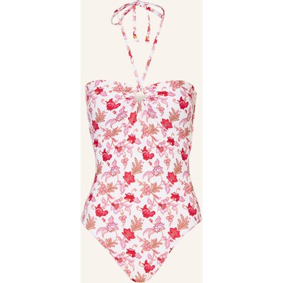 Seafolly Bandeau-Badeanzug Summer Chintz rosa