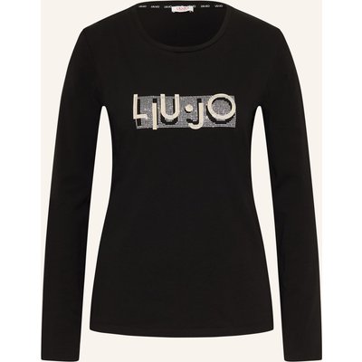 Liu Jo Longsleeve Mit Schmucksteinen schwarz