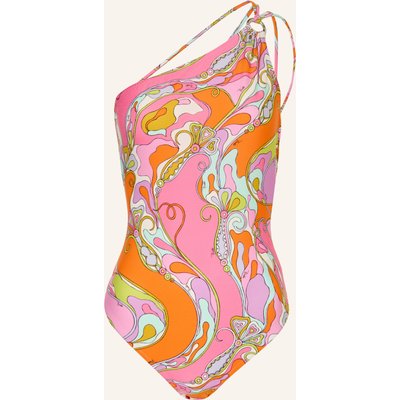 Pucci One-Shoulder-Badeanzug rosa