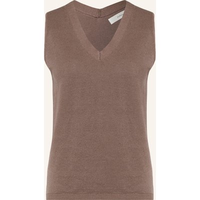 Inwear Stricktop Devaiw Mit Leinen braun