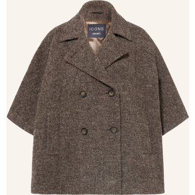 Icons Cinzia Rocca Bouclé-Cape beige