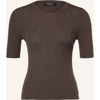 Marc Cain Strickshirt Mit Glitzergarn braun