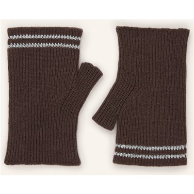 Herno Handschuhe Mit Glitzergarn braun