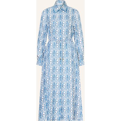 Max Mara Hemdblusenkleid Faraone Aus Seide blau