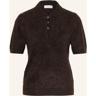 Darling Harbour Strick-Poloshirt Aus Cashmere braun