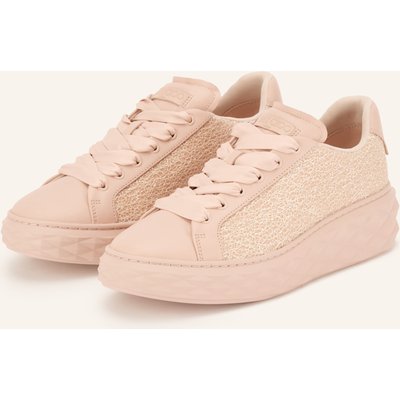 Jimmy Choo Sneaker Diamond Light Maxi Mit Glitzergarn rosa