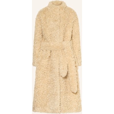 Mrs & Hugs Teddyfell-Mantel beige