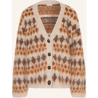 Mrs & Hugs Oversized-Strickjacke Mit Alpaka braun