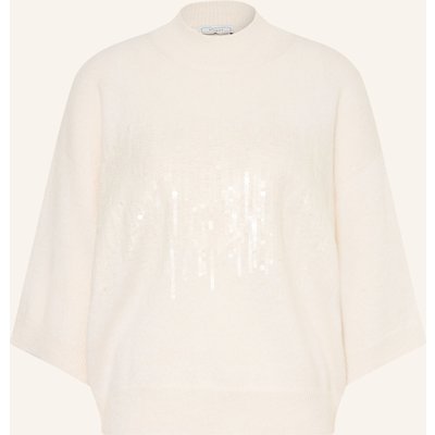 Peserico Pullover Mit 3/4-Arm Und Pailletten weiss