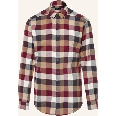 Strokesman's Flanellhemd Slim Fit braun