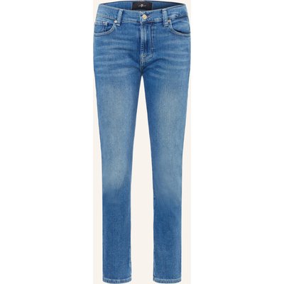 7 For All Mankind Skinny Jeans Relaxed Skinny Mit Schmuckperlen blau
