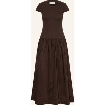 Neo Noir Kleid Tuscany Im Materialmix braun