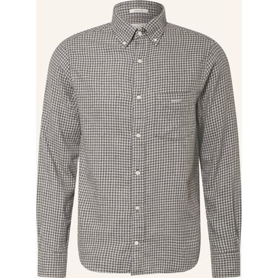 Gant Flanellhemd Regular Fit braun