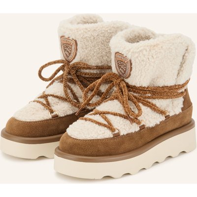 Blauer Schnürboots Dyole beige