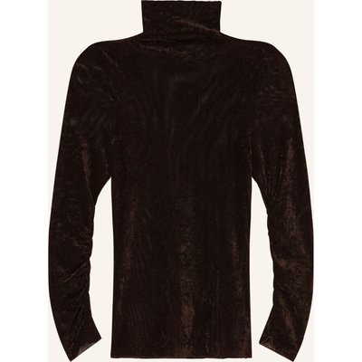 Luisa Cerano Rollkragenshirt Aus Mesh braun