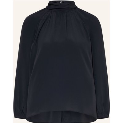 Luisa Cerano Blusenshirt Mit Seide Und Volants blau