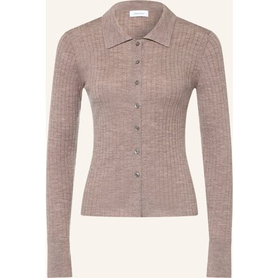 Darling Harbour Strickjacke Aus Merinowolle beige